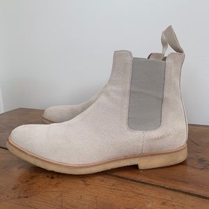 Common Projects Grey Suede Chelsea Boots RUN LG